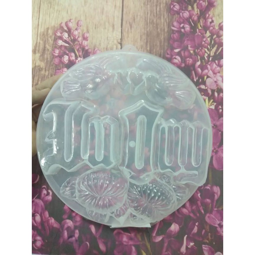 Khuôn nhựa rau câu chữ vu quy 20cm