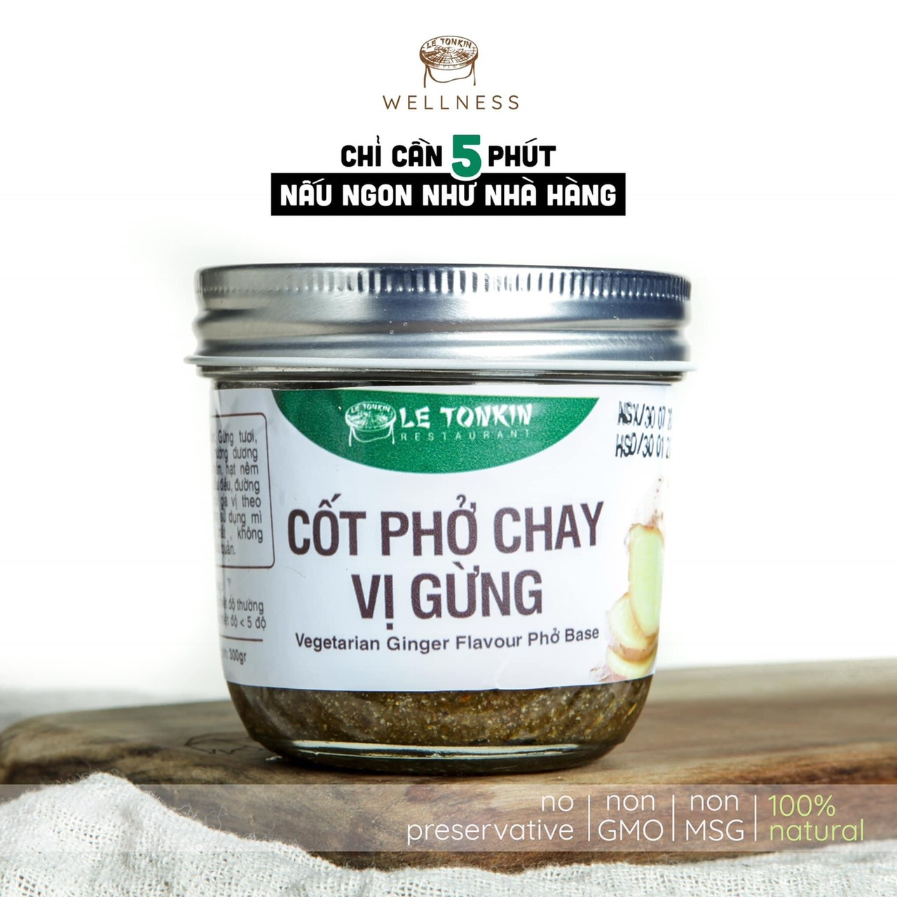Hộp cốt phở chay vị gừng tốt cho mọi người