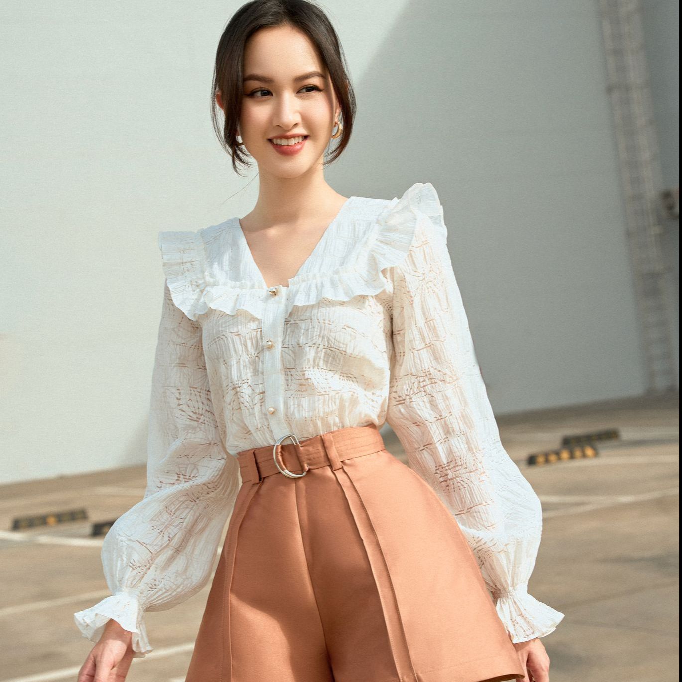 Olv - áo rawnie fleur top