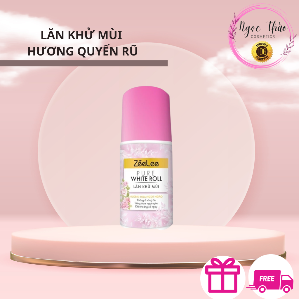 [HCM] Lăn khử mùi, lăn khử mùi dành cho nữ hương hoa hồng làm trắng da, loại bỏ mùi hôi ở nách ZEELEE 65ML E19