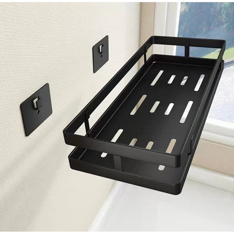 [ XẢ KHO - GIÁ GỐC TẬN XƯỞNG ] Kệ Treo Tường Nhà Bếp. Phòng Tắm. Kệ để Gia Vị đa Năng Bằng Thép Không Gỉ Có Miếng Dán Chịu Lực Không Cần Khoan Tường.