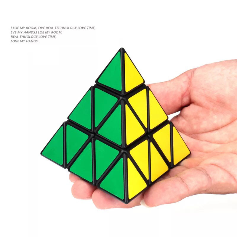Rubik tam giác 3 tầng Speed cube có viền Đồ chơi rubic 3x3 tầng biến thể xoay mợt bẻ góc chất lượng bền đẹp