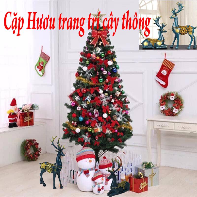 Cặp Đôi Hươu Trang trí cây thông noel , cặp nai trang trí giáng sinh