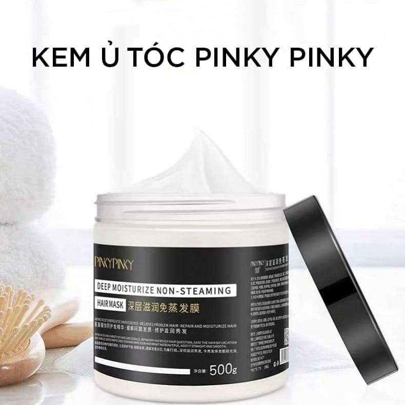 Kem Ủ Hấp Tóc Phục Hồi Hư Tổn Pinky Pinky - Pinky Pinky Giúp Dưỡng Tóc ,Làm mượt tóc xoăn ,mượt và dễ dàng hơn giảm nhanh chóng trẻ ngọn ,dưỡng ẩm cho tóc