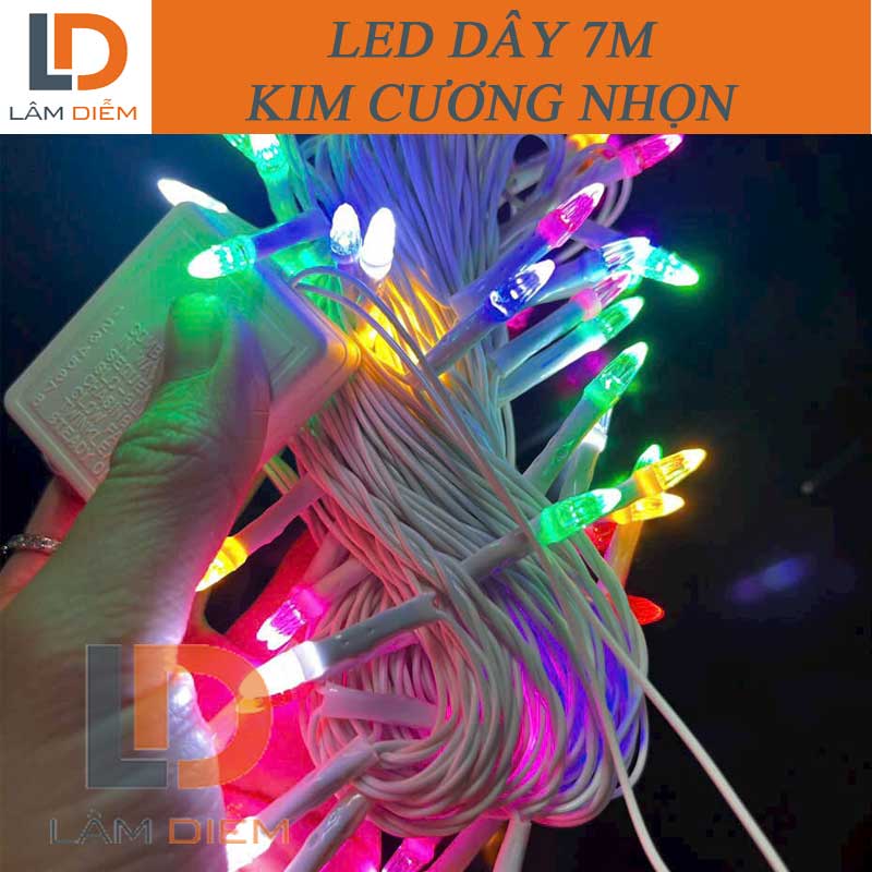 Dây đèn led trang trí dài 7m nhấp nháy nhiều chế độ