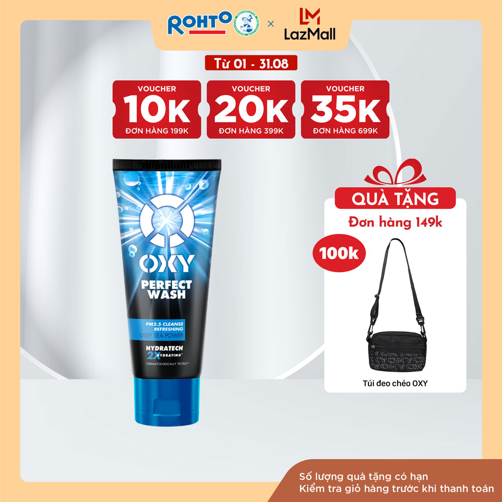 Sữa rửa mặt cho nam Oxy sạch sâu mát lạnh dạng kem Oxy Perfect Wash 100g