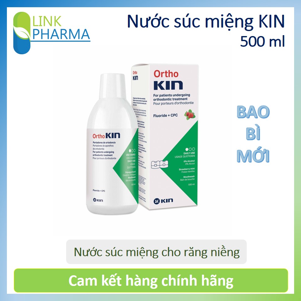 Nước súc miệng dành cho răng niềng Ortho KIN 500ml