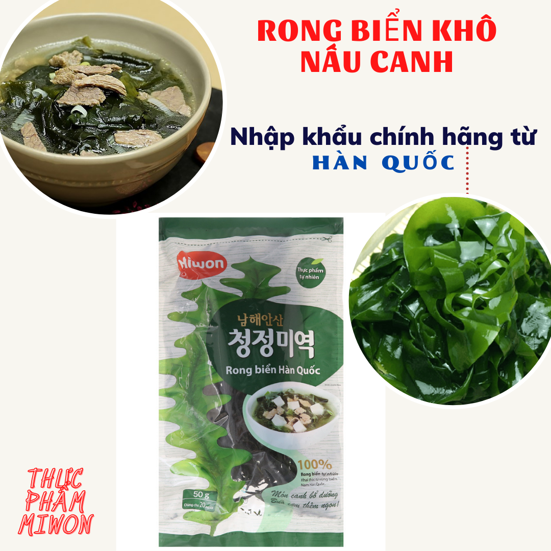 Rong biển khô nấu canh Miwon 100G nhập khẩu chính hãng Hàn Quốc