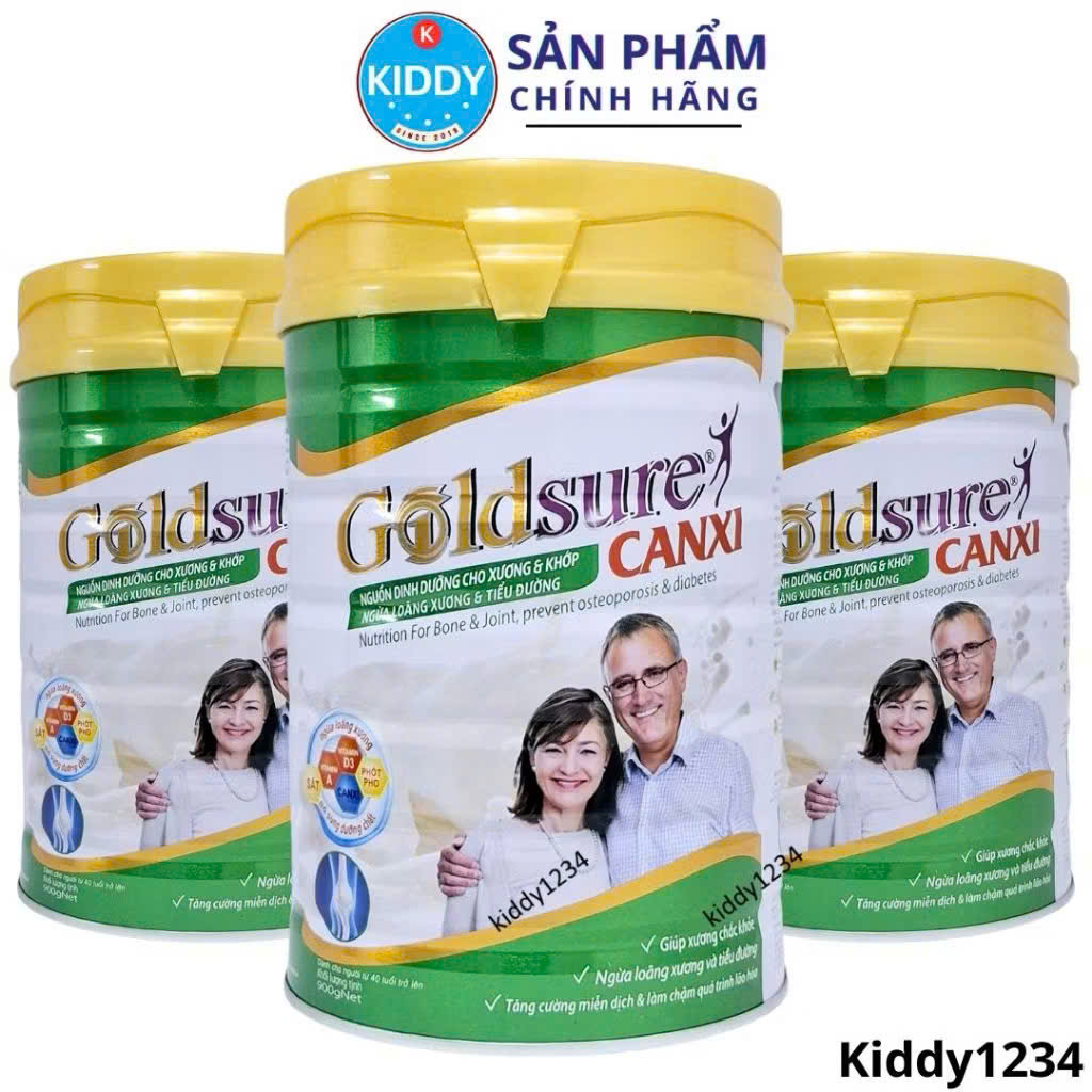 Combo 3 lon sữa Goldsure canxi nc 900g