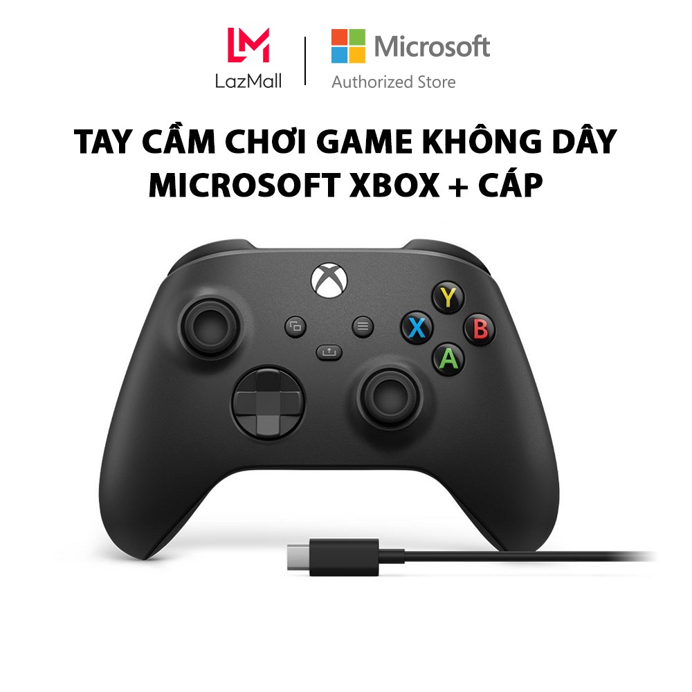 Tay cầm chơi Game không dây Microsoft Xbox + Cáp