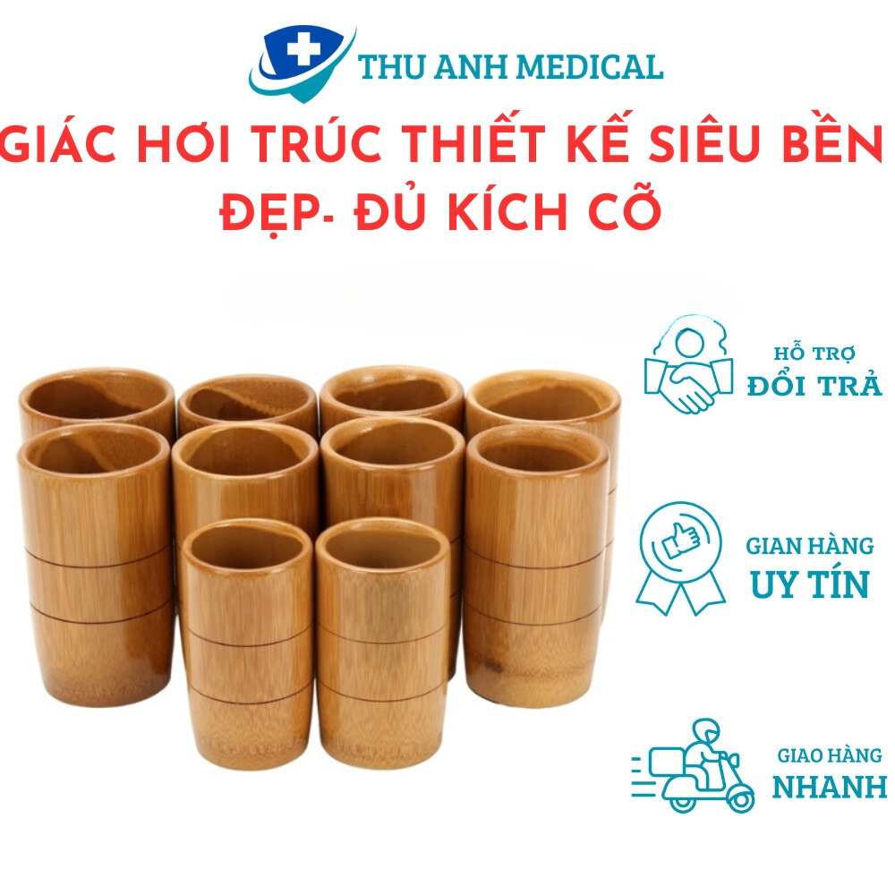 Giác hơi trúc thiết kế siêu bền đẹp - ống giác hơi bằng trúc - đủ kích cỡ