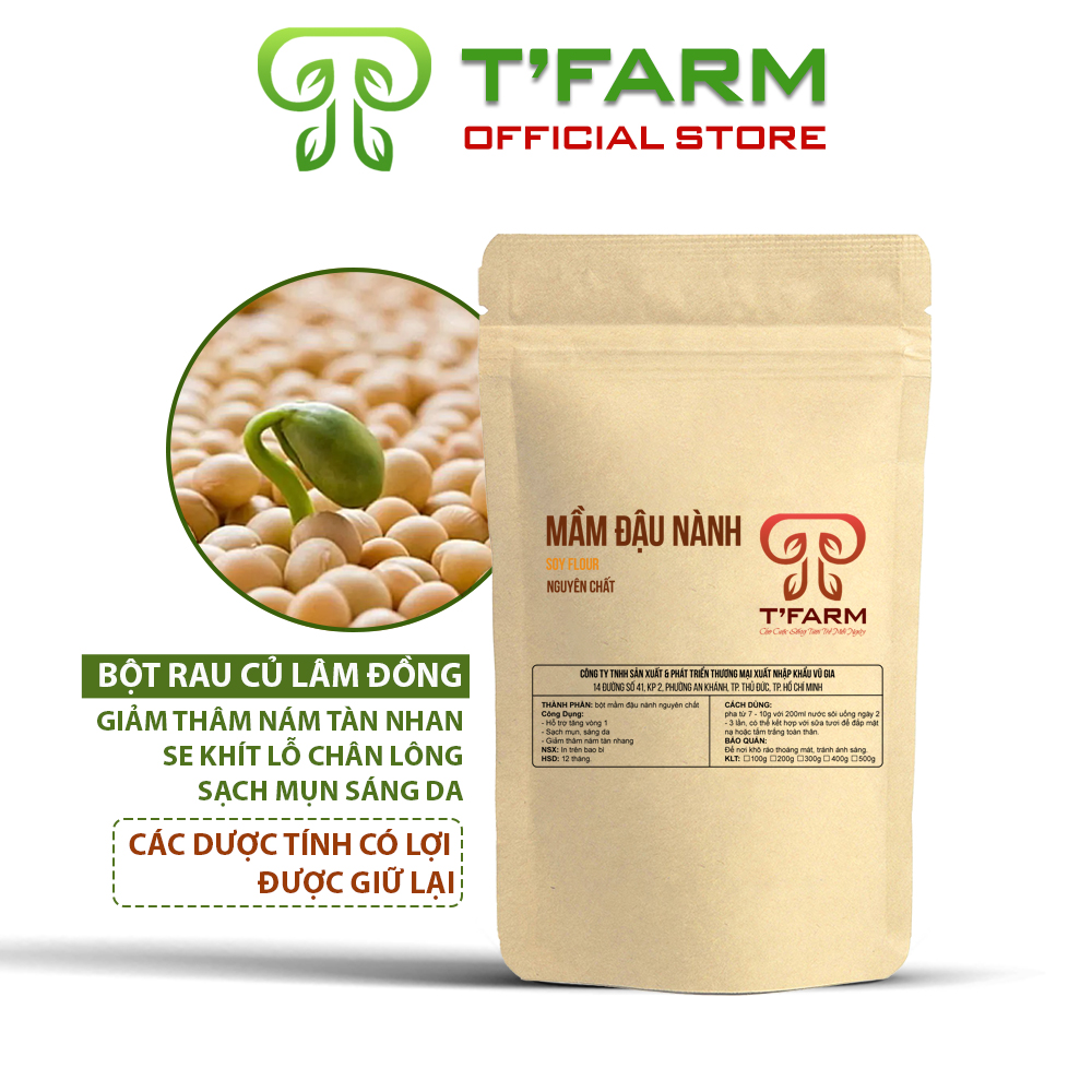 Mầm đậu nành nguyên chất tfarm nguyên chất t'farm - trị sẹo rỗ