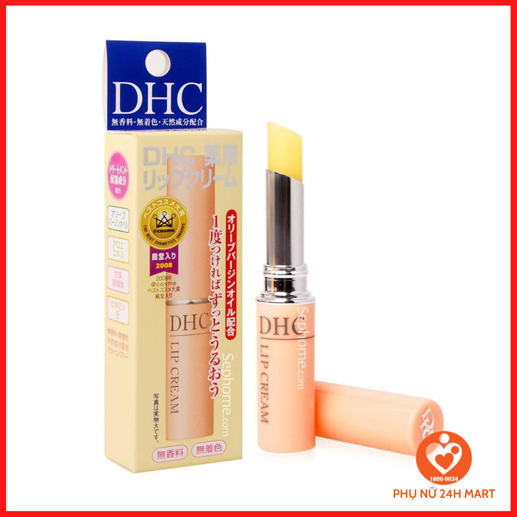 Son dưỡng môi DHC Lip Cream 15g không màu giảm thâm môi Nhật Bản