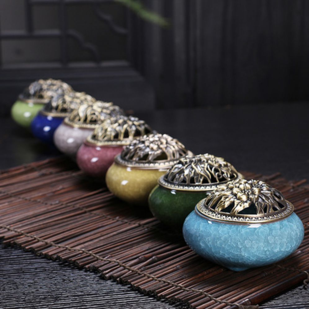 Lư gốm men rạn