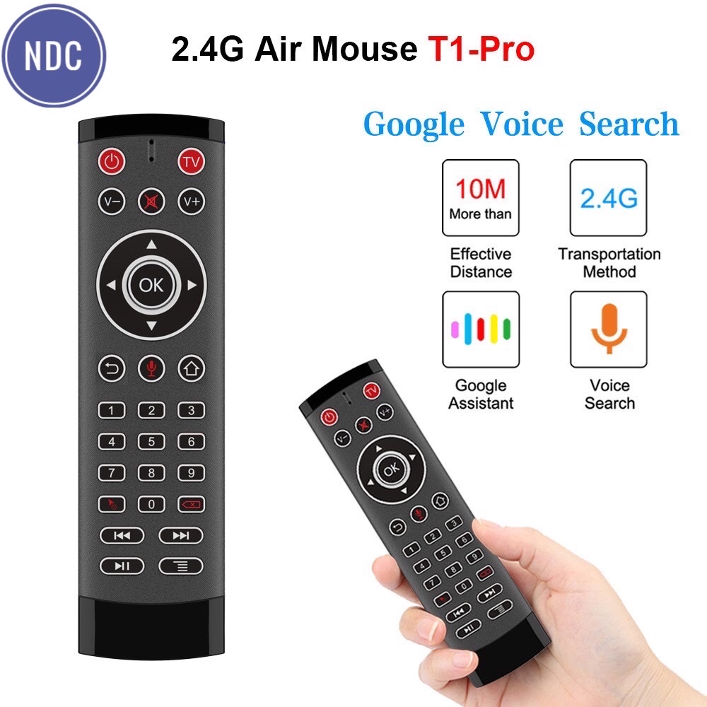 Chuột Bay T1 PRO TV (2 Nút Học Lệnh) Tìm Kiếm Giọng Nói 1 Chạm