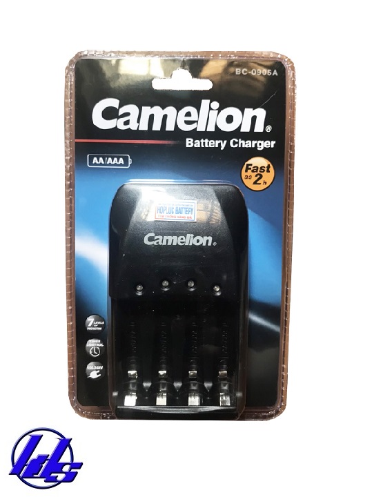 Bộ sạc nhanh 2 giờ, tự ngắt Camelion BC-0905A với 4 rảnh sạc pin AA, AAA