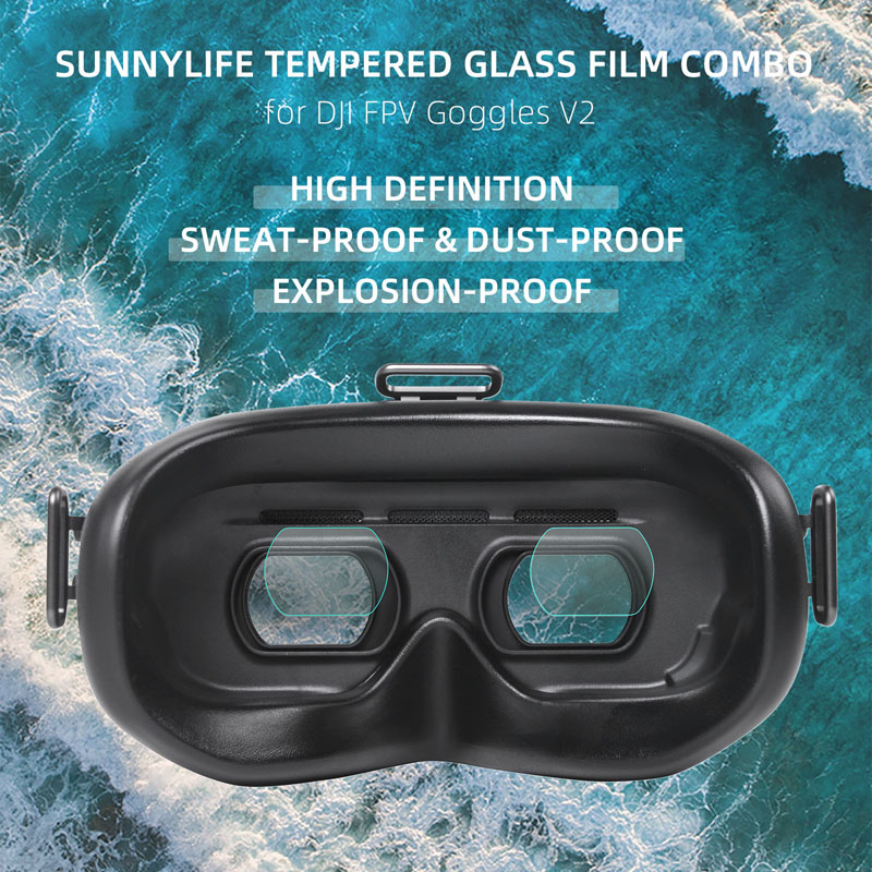 Miếng Dán Cường Lực Bảo Vệ Ống Kính DJI FPV - Sunylife ✈ Combo Gồm 4 Miếng Dán Kính Cường Lực Kèm Đầy Đủ Phụ Kiện Để Dán ✈ Phụ Kiện DJI FPV - Ticki.