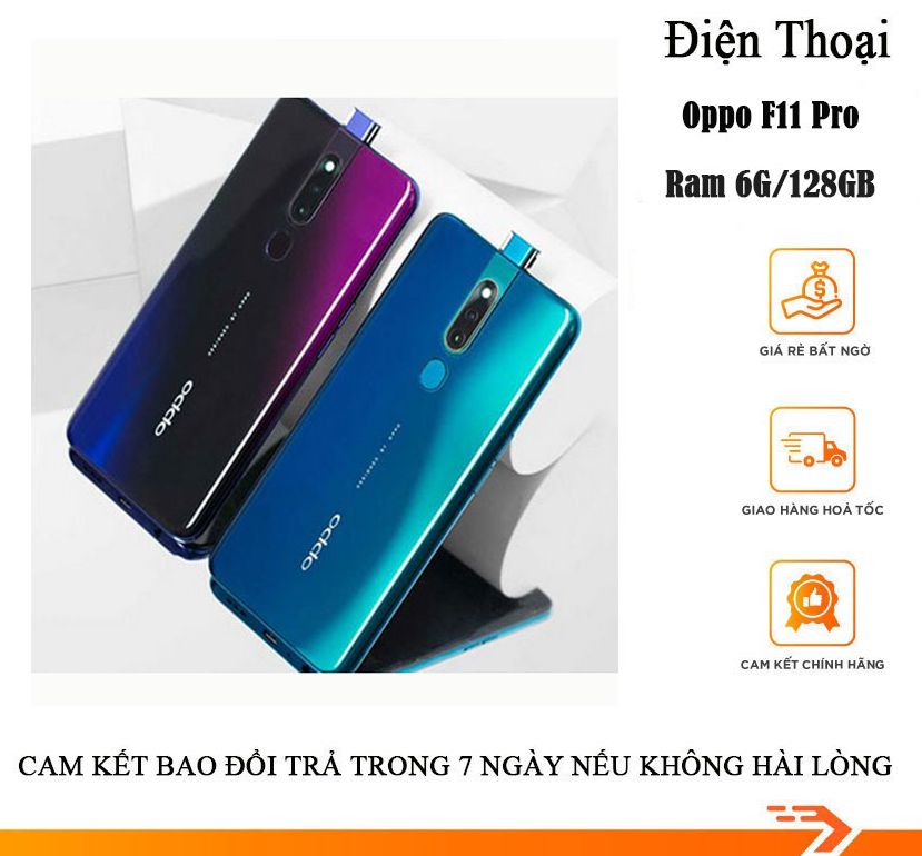 Điện thoại oppo f11 pro 6gb/128gb máy chính hãng tặng kèm 1 ốp lưng