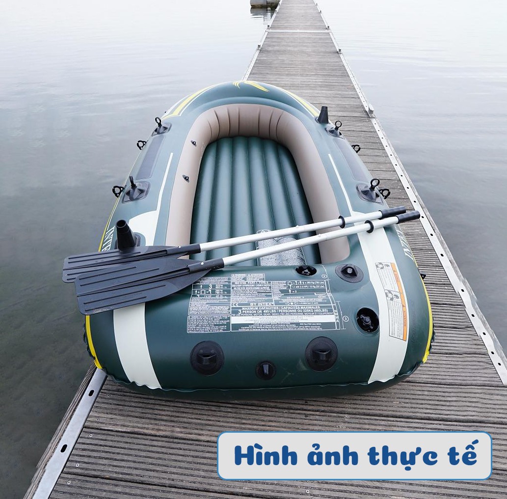Bộ thuyền bơm hơi , thuyền câu , du lịch ...Seahawk 3 người INTEX 68380 tặng bơm tay , mái chèo , miếng vá dự phòng