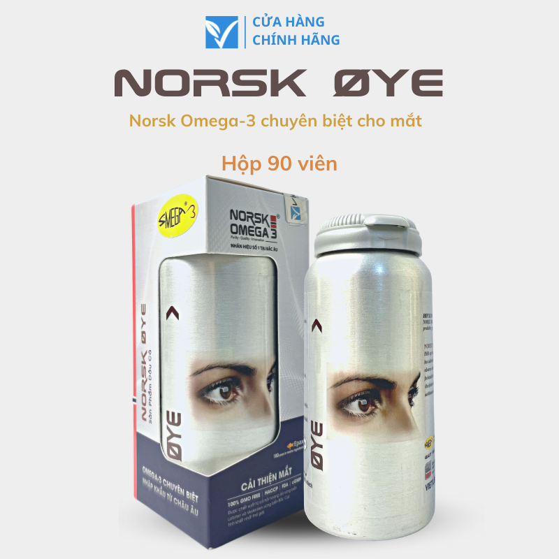Norsk øye - norsk omega - 3 chuyên biệt cho mắt - hộp 1 chai 90 viên