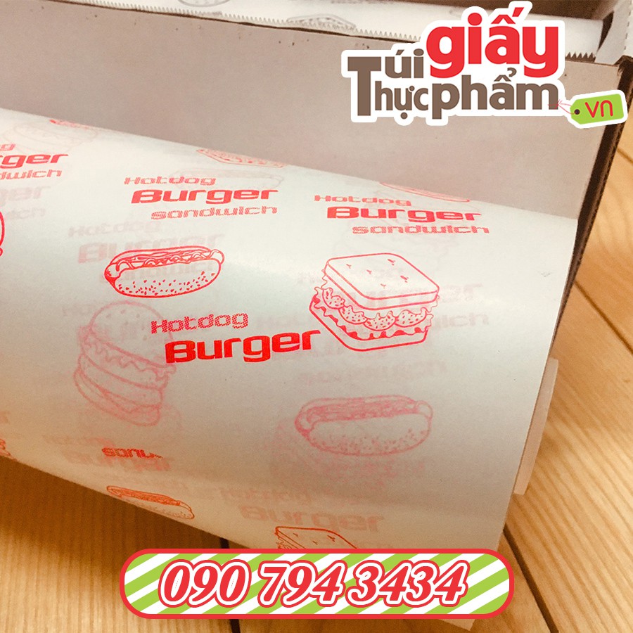 Cuộn giấy gói thực phẩm in sẵn
