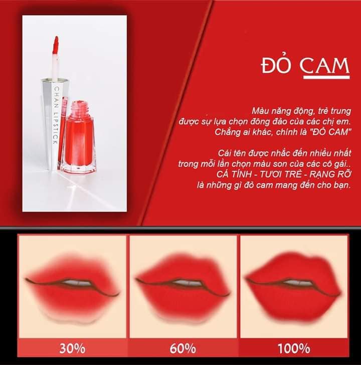 [HCM][CHÍNH HÃNG] SON KEM LÌ ĐẸP KHÔNG CHÌ CHAN LIPSTICK – TẶNG SON DƯỠNG + TÚI