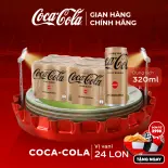 [Sale 25.06] [SIÊU SALE ] Lốc 24 Lon Nước Ngọt Giải Khát Coca-Cola Không Đường Hương Vani 320m/Lon Coca-Cola Official Store