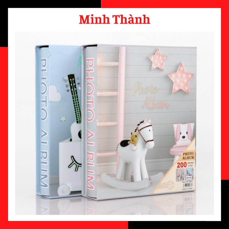 Album đựng ảnh 10x15 đựng được 200 ảnh có hộp cao cấp