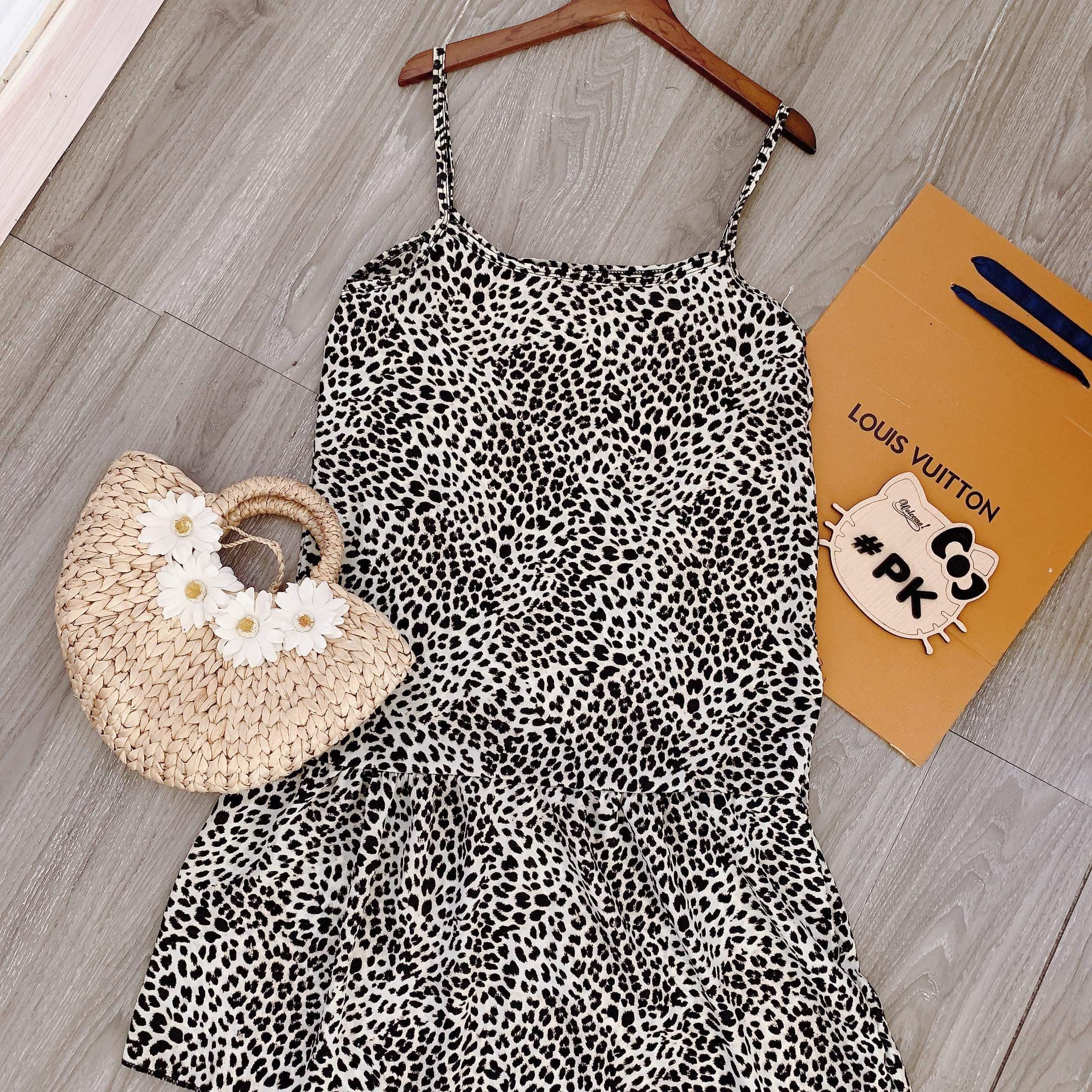 Hình thật đầm voan babydoll dáng suông hổ báo về lại kimhoa77