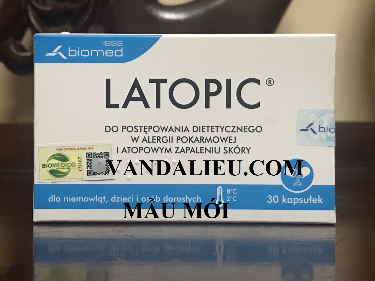 LATOPIC MEN UỐNG PROTOPIC ( HỘP 3 VỈ X 10 VIÊN NANG MỖI VIÊN 306MG )