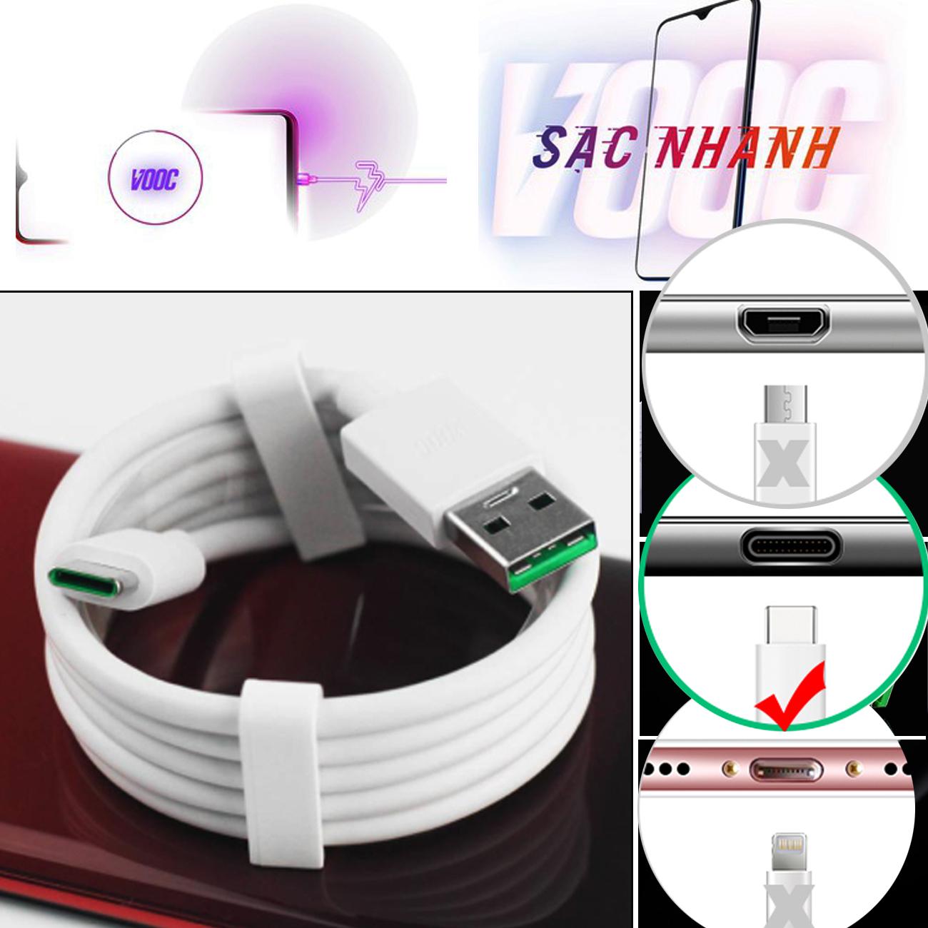 [HCM]Cáp Sạc Siêu Nhanh O.PPO R11 Pro / Find X / R 17 / R11 Plus / O.ppo A9 / O.ppo K3 / O.ppo Reno / O.ppo Reno 10X Zoom Edition / O.ppo Reno2 / O.PPO A5 (2020) VOOC Type C 2020 NEW