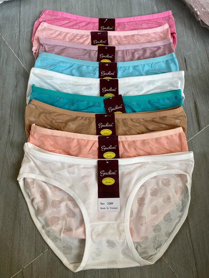 Bộ 10 quần lót nữ thông hơi gấm táo cực quyến rũ, size từ 45-60kg