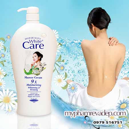 Sữa tắm dê 9x white care 1200ml