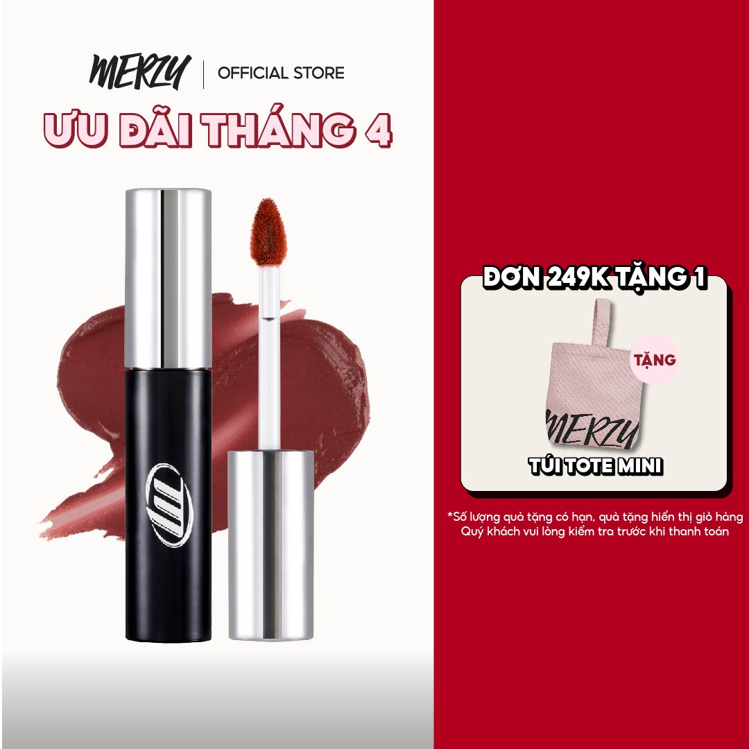 Son Kem Lì Mịn Nhẹ Như Bơ, Che Phủ Rãnh Môi Merzy Cyber Mellow Tint 4g