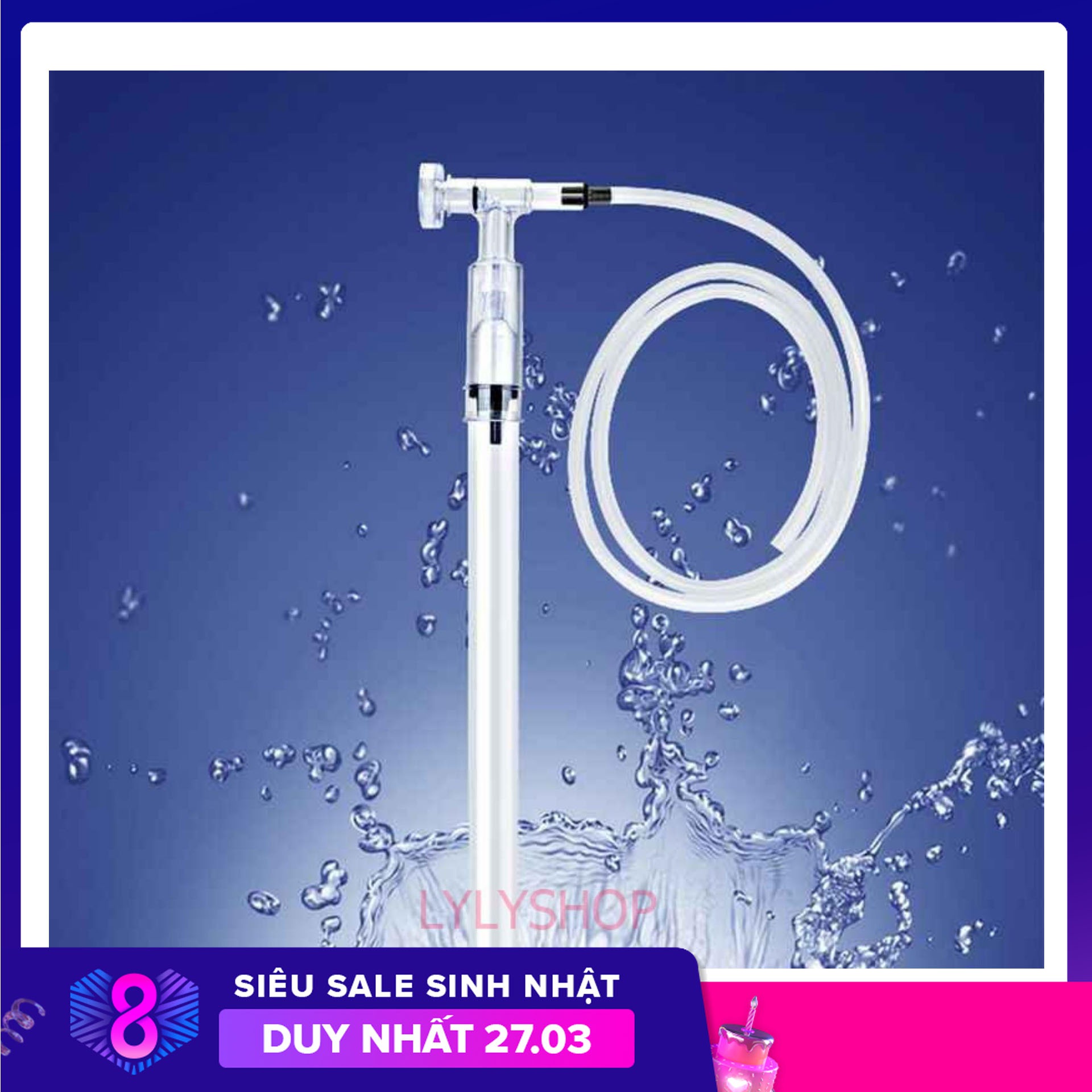 Máy hút đáy, hút phân hồ cá AS666 đa năng 2 IN1 : bơm nước, thay nước, vệ sinh hồ cá, không mất tiền điện hàng tháng. SP được phân phối uy tín bởi LYLYSHOP