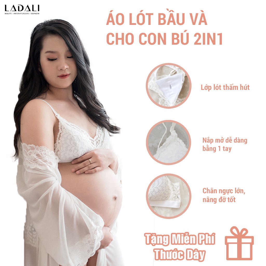Áo Lót Bầu Cho Con Bú Ladali Đồ Lót Bầu Sau Sinh Mở Nắp Tiện Lợi Mút Mỏng Thông Thoáng Không Gọng Chống Chảy Xệ Và Chống Tắc Tia Sữa
