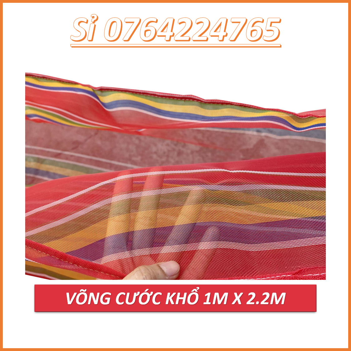 Võng lưới cà phê, võng cước giá rẻ loại tốt may chắc chắn khổ 1m x 2,2m