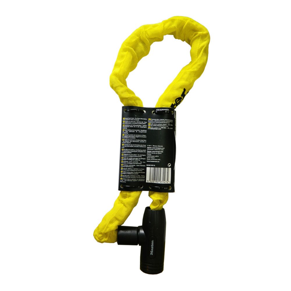 Ổ khóa dây xích master lock 8391 eurdcol nhiều màu dài 90cm mắt xích 8mm dùng chìa khóa - mitishop