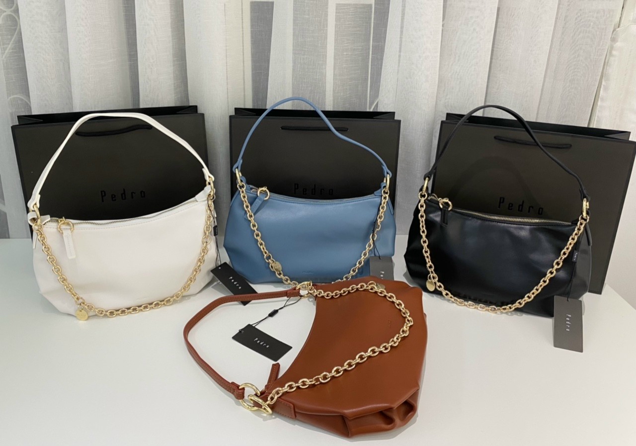 Túi đeo vai  cao cấp  4 màu đen, trắng, nâu da, xanh dương PW2-75060057