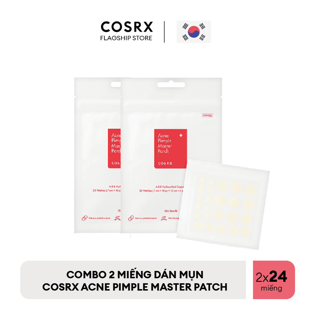 Combo 2 Miếng Dán Mụn COSRX Acne Pimple Master Patch 24 miếng/ gói