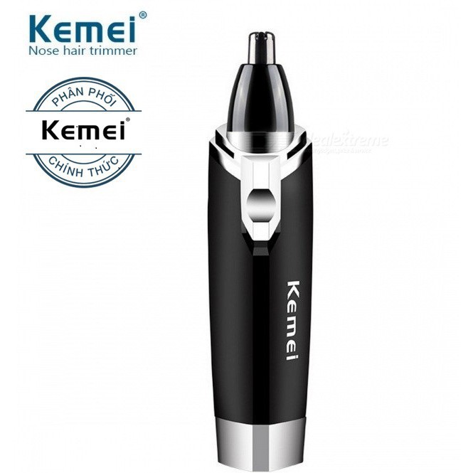 Máy tỉa lông mũi cạo râu Kemei KM-6512 dùng pin tiện lợi