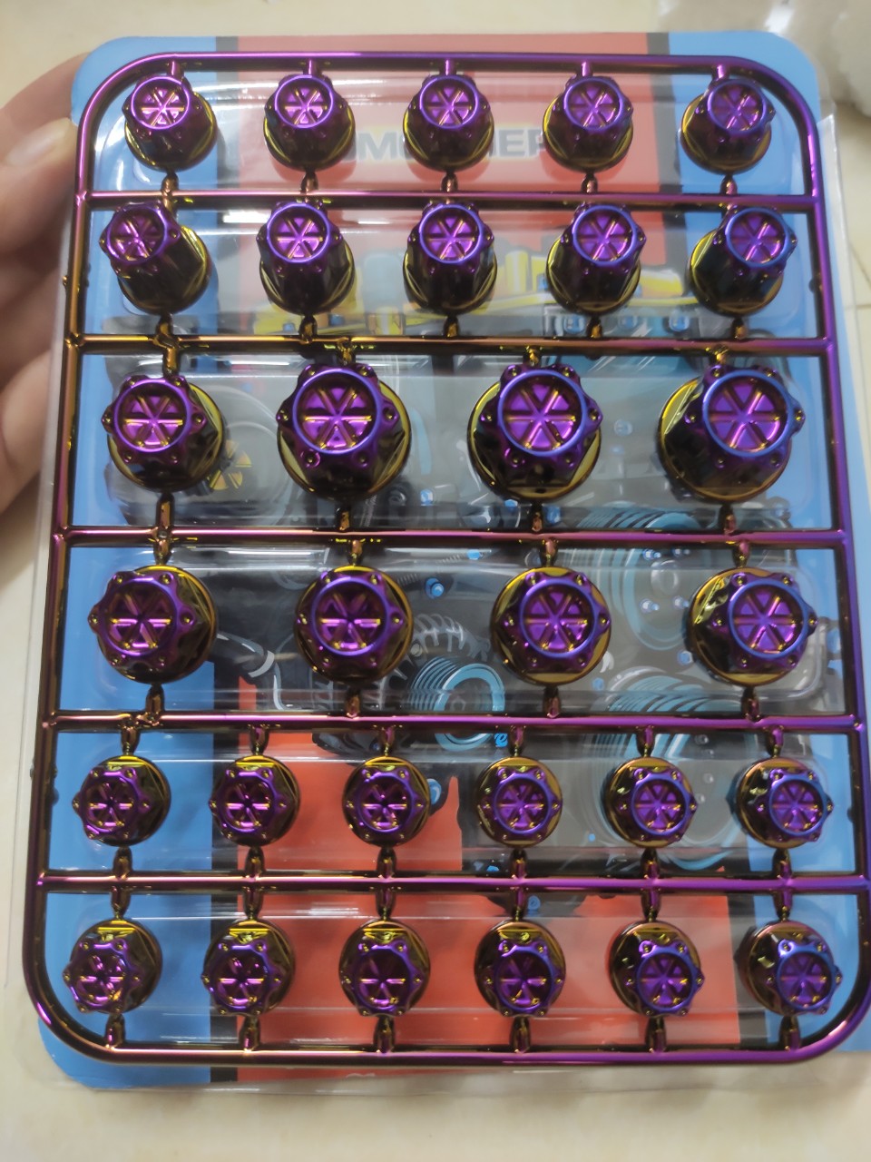 Chụp Ốc Màu Xi Titan Trang Trí Xe Máy [ 1 Bộ 30 cái ]