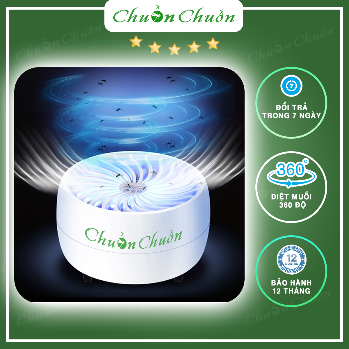 Đèn bắt muỗi hút muỗi bắt chước nhiệt độ cơ thể người, Diệt muỗi hiệu quả