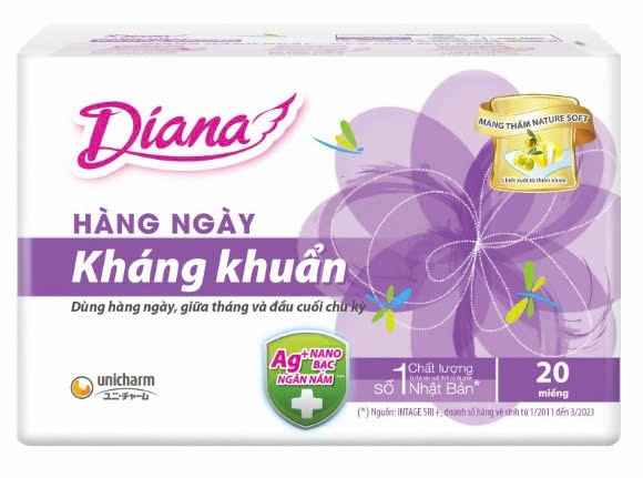 Thùng 48 gói BVS Diana Sensi HN Kháng Khuẩn 20 - 1905