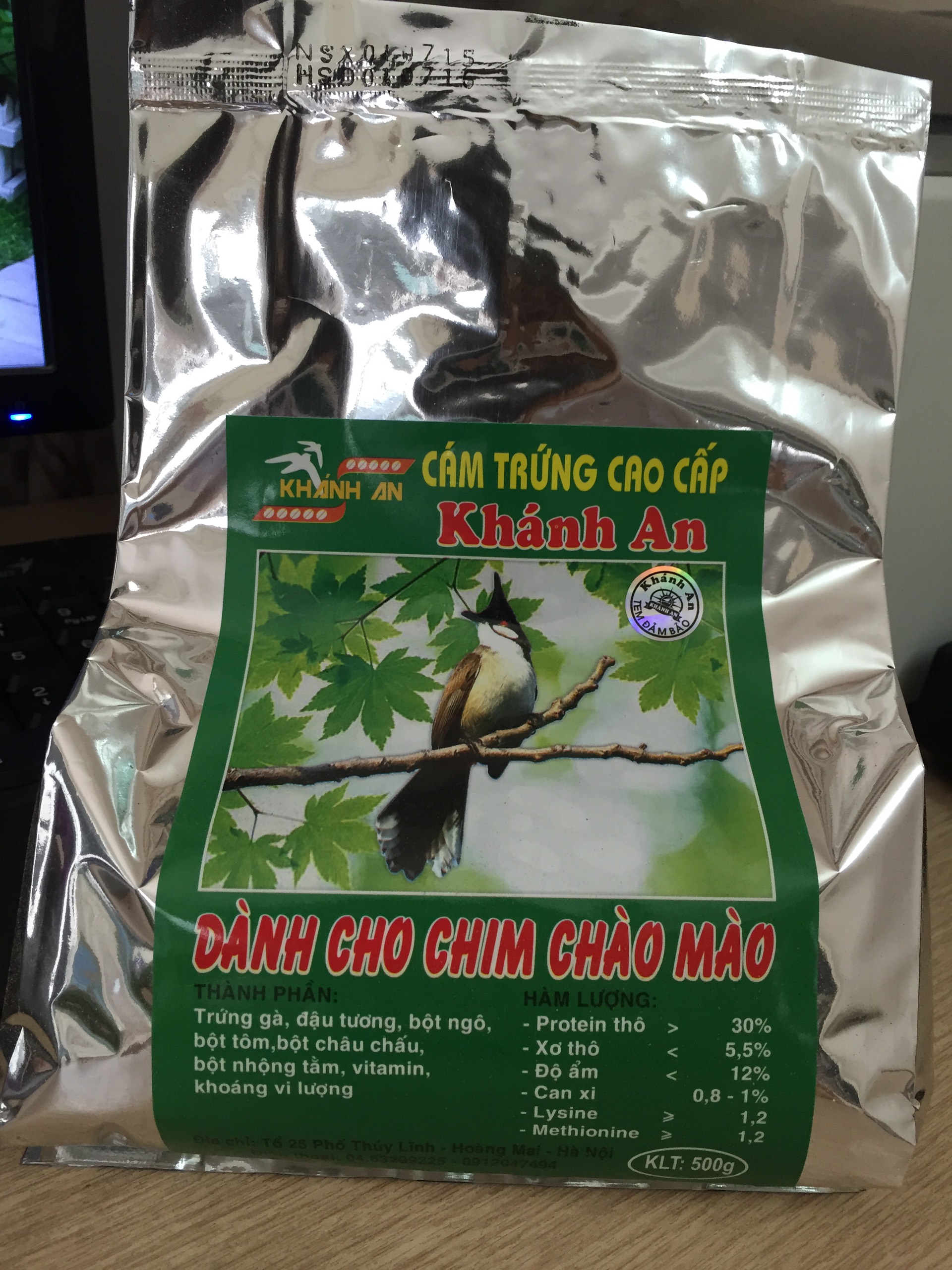 Cám chim chào mào khánh an