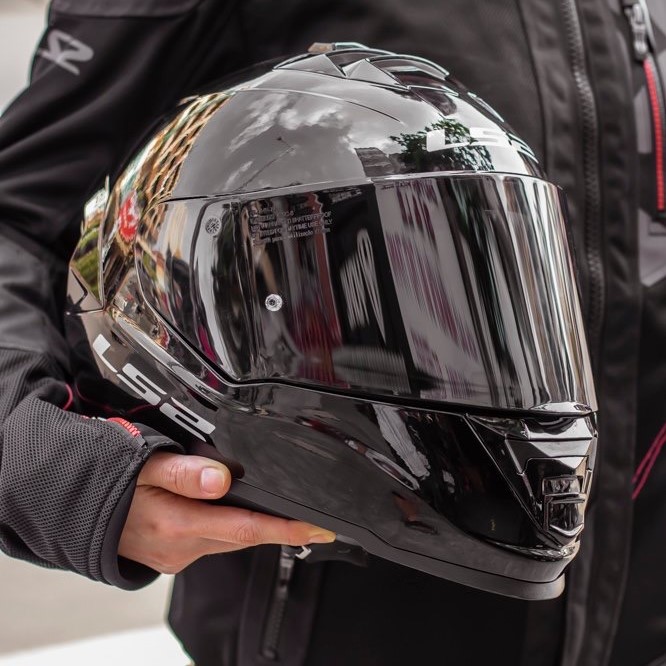 [TẶNG PINLOCK+KHÓA] Mũ Bảo Hiểm Fullface LS2 FF800 STORM GLOSS BLACK – 2 Kính