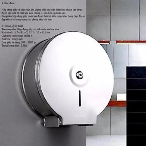 [HCM]Hộp đựng giấy vệ sinh gắn tường cỡ lớn Inox - HDGINOX