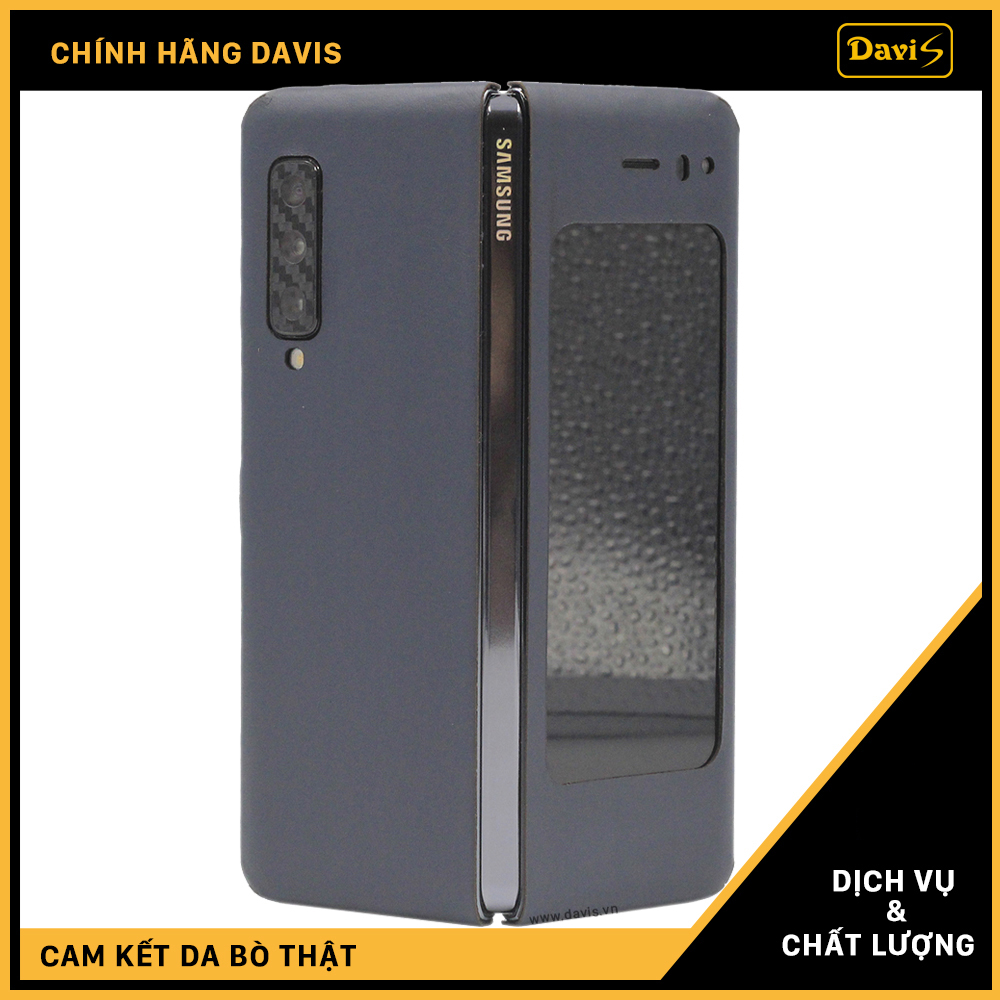 Dán da full viền Galaxy Fold, làm từ da bò thật cao cấp - Chính hãng Davis