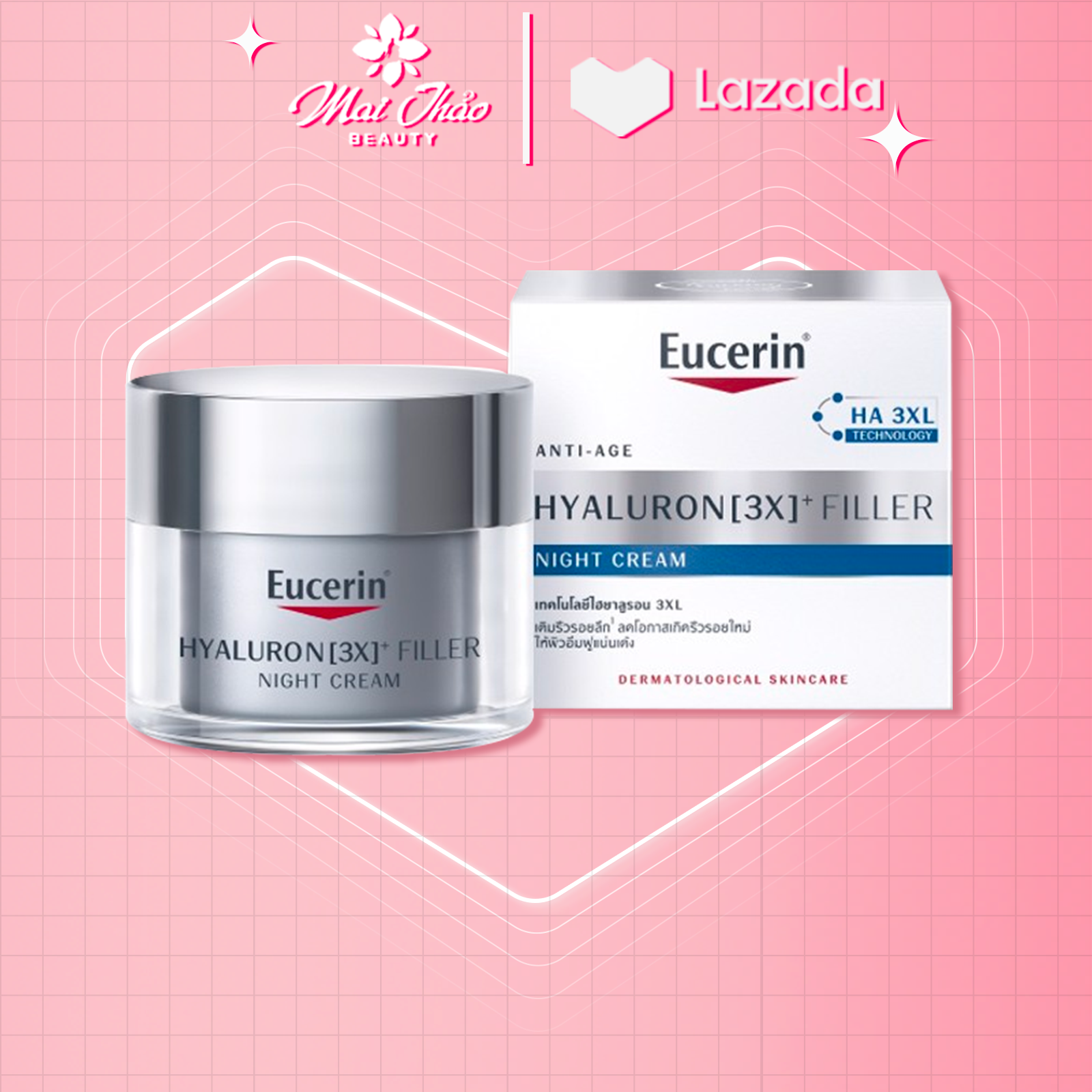 Eucerin Kem dưỡng da chống nhăn ban đêm Hyaluron Night Cream 50ml