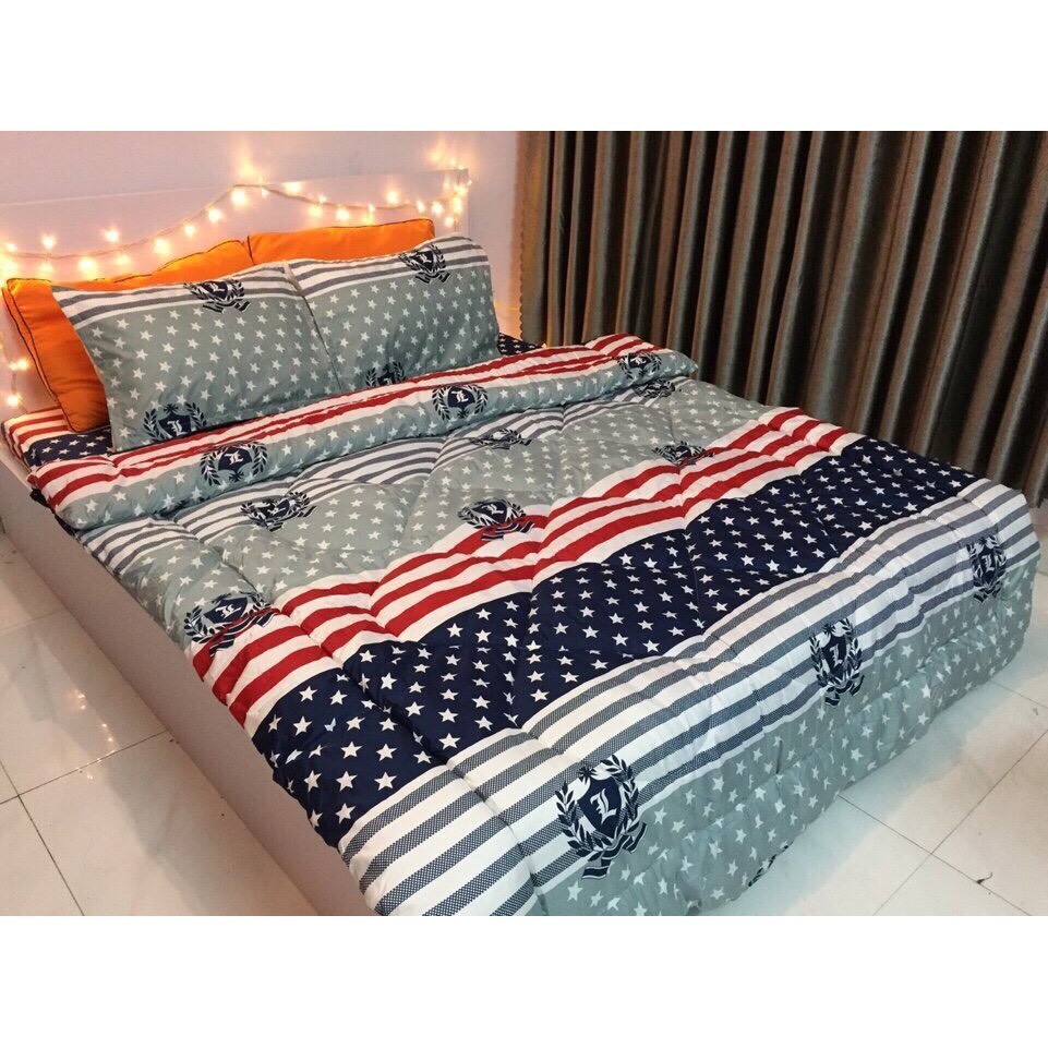 Set 5 Chăn Phao Cotton Poly Mẫu CỜ MỸ Cho Gia Đình Bạn Cực Đáng Yêu Dễ Thương